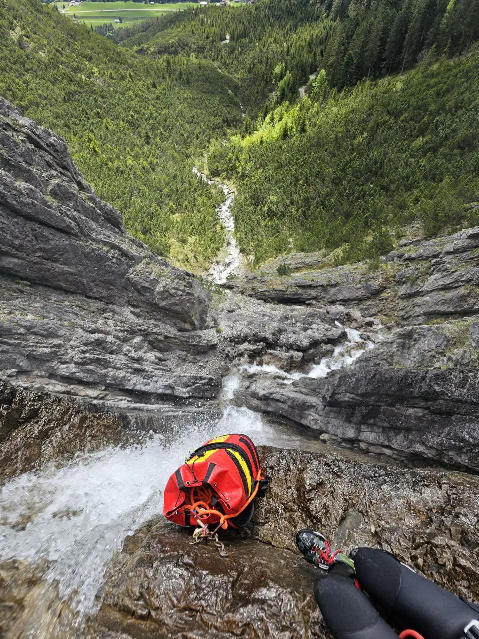 Schluchtenaussicht Abseilstelle Häselgehr/Lechtal